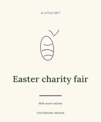 Easter charity fair label template label template
