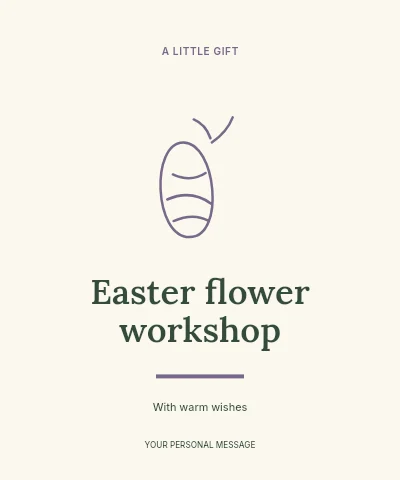 Easter flower workshop label template label template