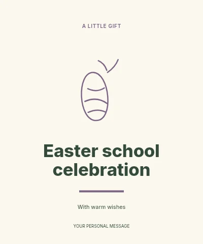 Easter school celebration label template label template