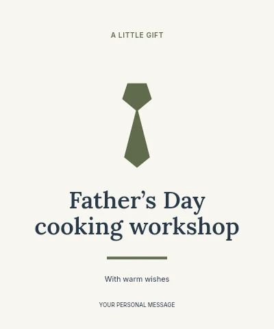 Father’s Day cooking workshop label template