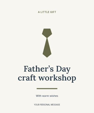 Father’s Day craft workshop label template