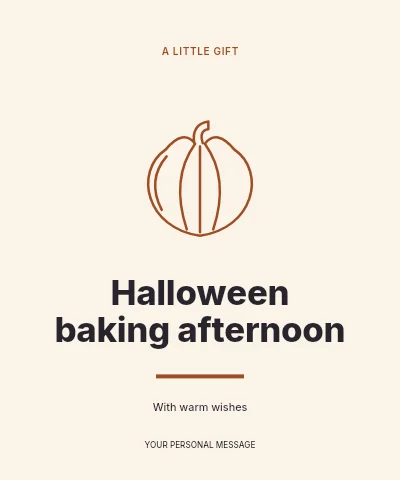 Halloween baking afternoon label template