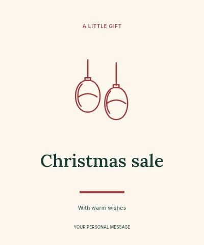 Christmas sale label template
