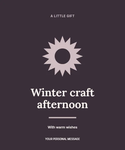 Winter craft afternoon label template