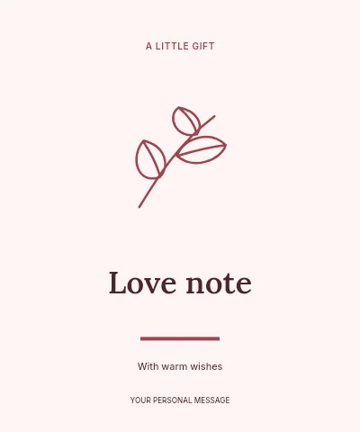 Love note label template