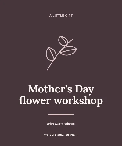 Mother’s Day flower workshop label template