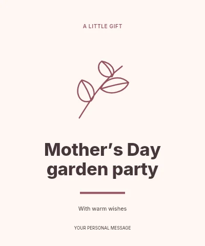 Mother’s Day garden party label template