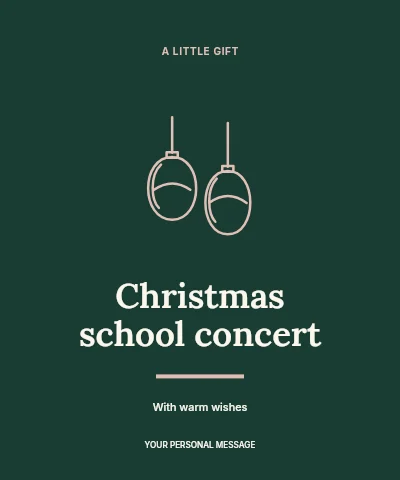 Christmas school concert label template