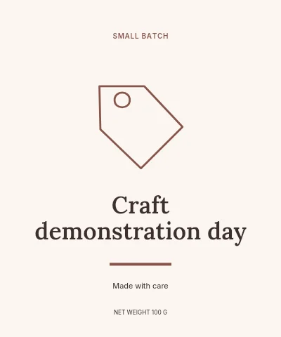 Craft demonstration day label template