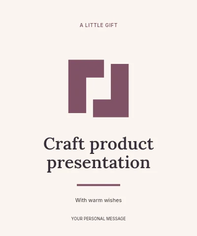 Craft product presentation label template