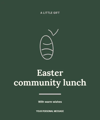 Easter community lunch label template