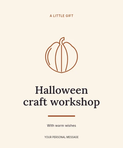 Halloween craft workshop label template