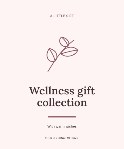 Wellness gift collection label template