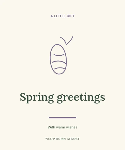 Spring greetings label template
