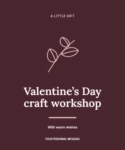 Valentine’s Day craft workshop label template