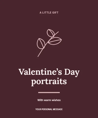 Valentine’s Day portraits label template