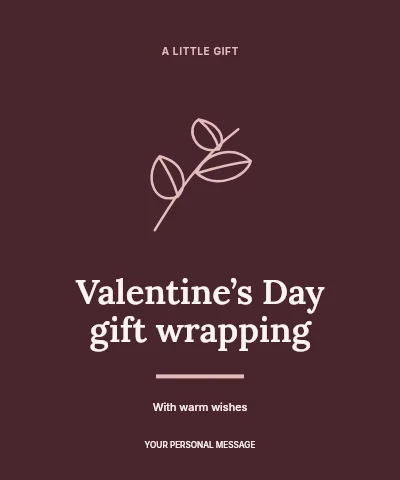 Valentine’s Day gift wrapping label template