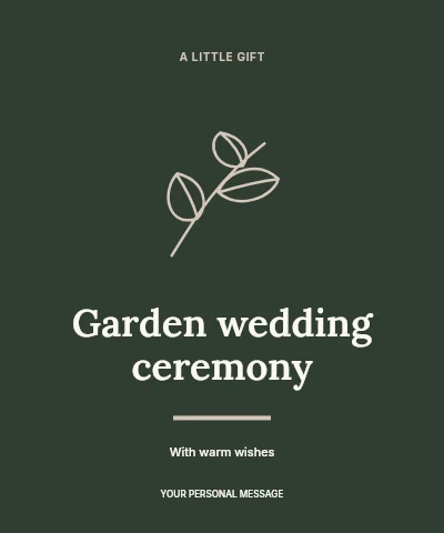Garden wedding ceremony label template