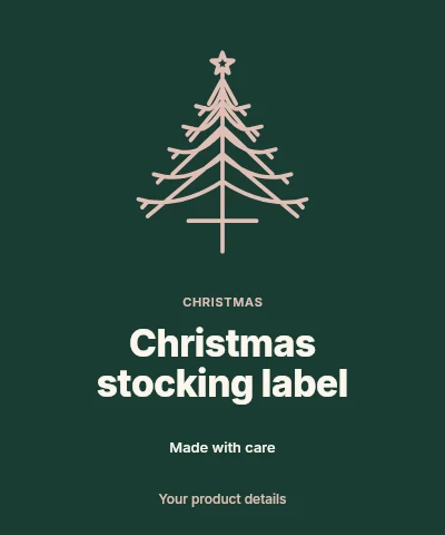 Christmas stocking label template