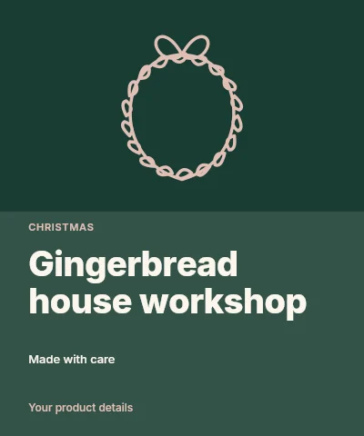 Gingerbread house workshop label template