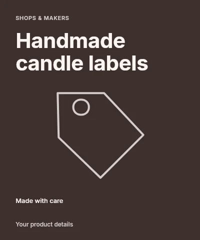 Handmade candle labels label template