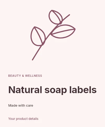 Natural soap labels label template