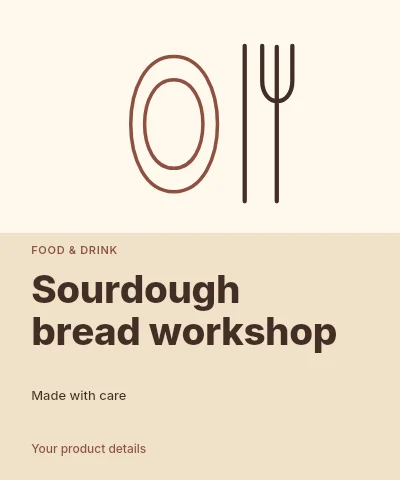 Sourdough bread workshop label template