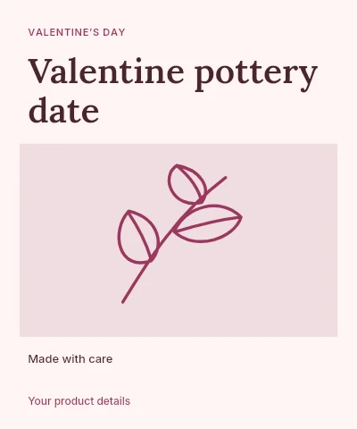 Valentine pottery date label template