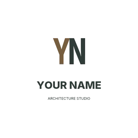 Architecture studio logo template compact monogram