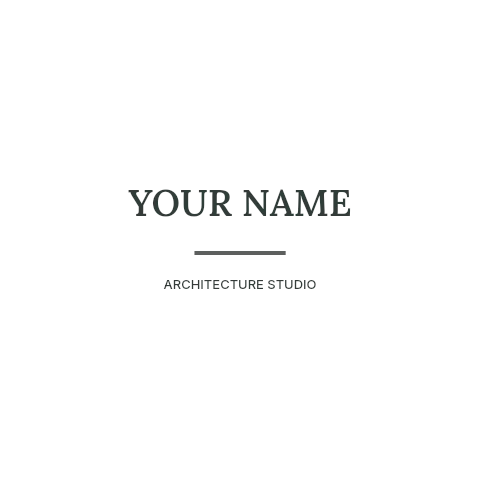 Architecture studio logo template editorial wordmark