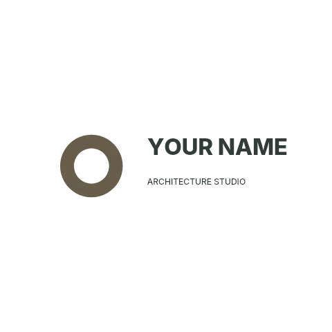 Architecture studio logo template horizontal symbol