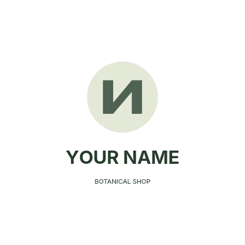 Botanical shop logo template stacked emblem