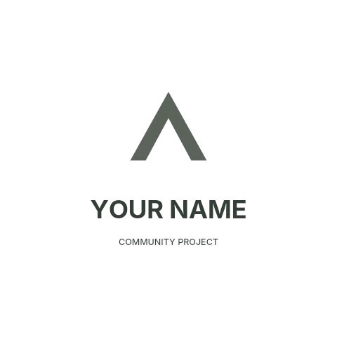 Community project logo template geometric mark