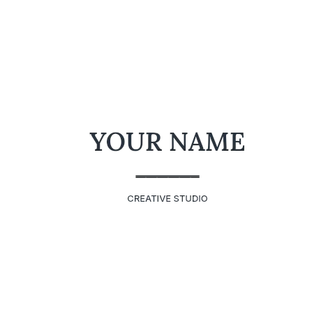 Creative studio logo template editorial wordmark
