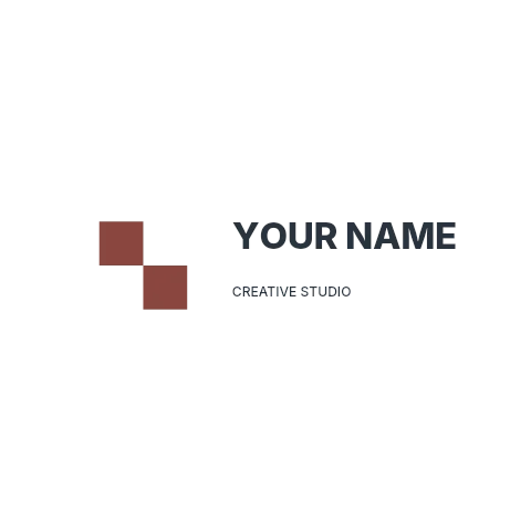 Creative studio logo template horizontal symbol
