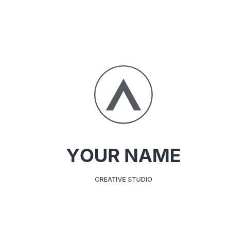Creative studio logo template modern badge