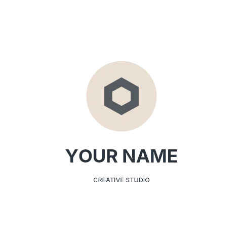 Creative studio logo template stacked emblem