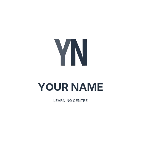 Learning centre logo template compact monogram