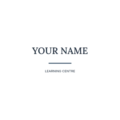 Learning centre logo template editorial wordmark