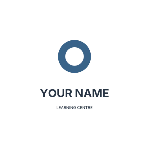 Learning centre logo template geometric mark