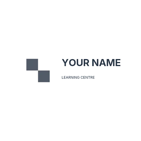 Learning centre logo template horizontal symbol