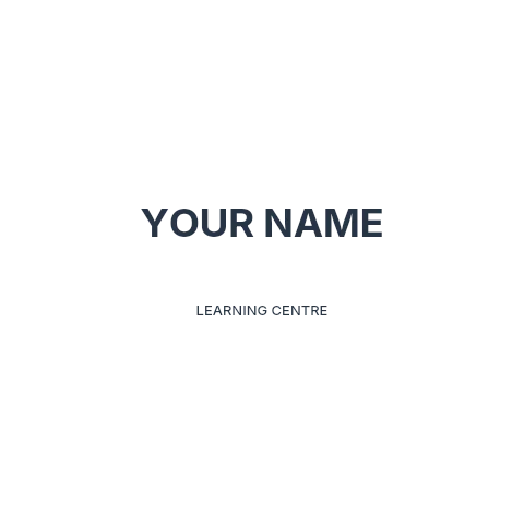 Learning centre logo template minimal identity
