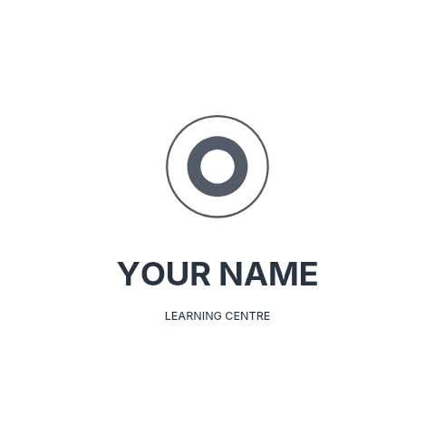 Learning centre logo template modern badge