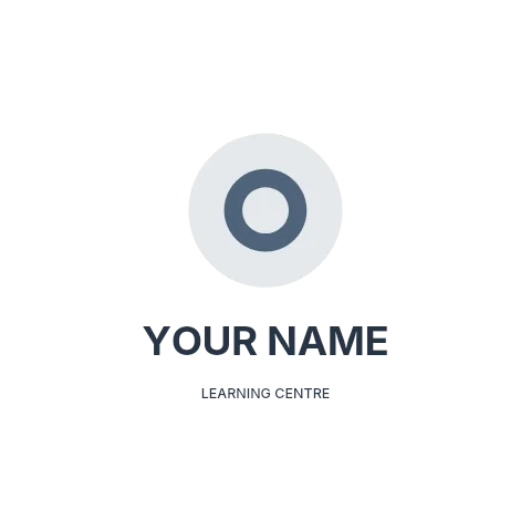 Learning centre logo template stacked emblem