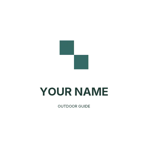 Outdoor guide logo template geometric mark
