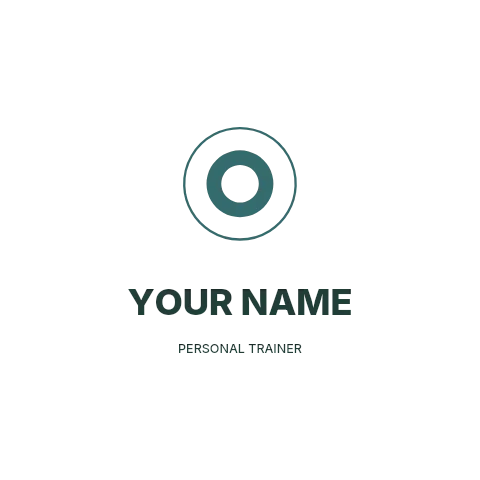 Personal trainer logo template modern badge