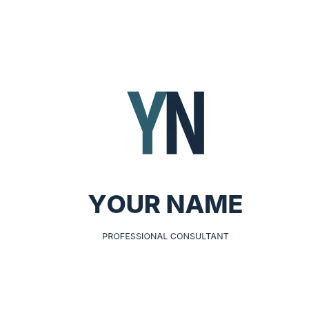 Professional consultant logo template compact monogram
