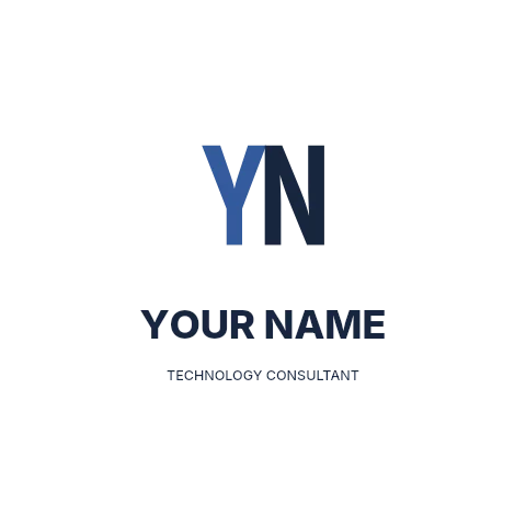 Technology consultant logo template compact monogram