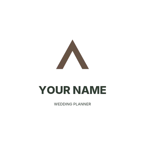 Wedding planner logo template geometric mark