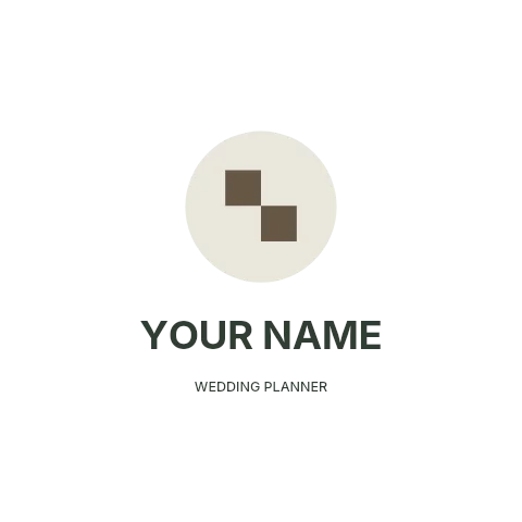 Wedding planner logo template stacked emblem